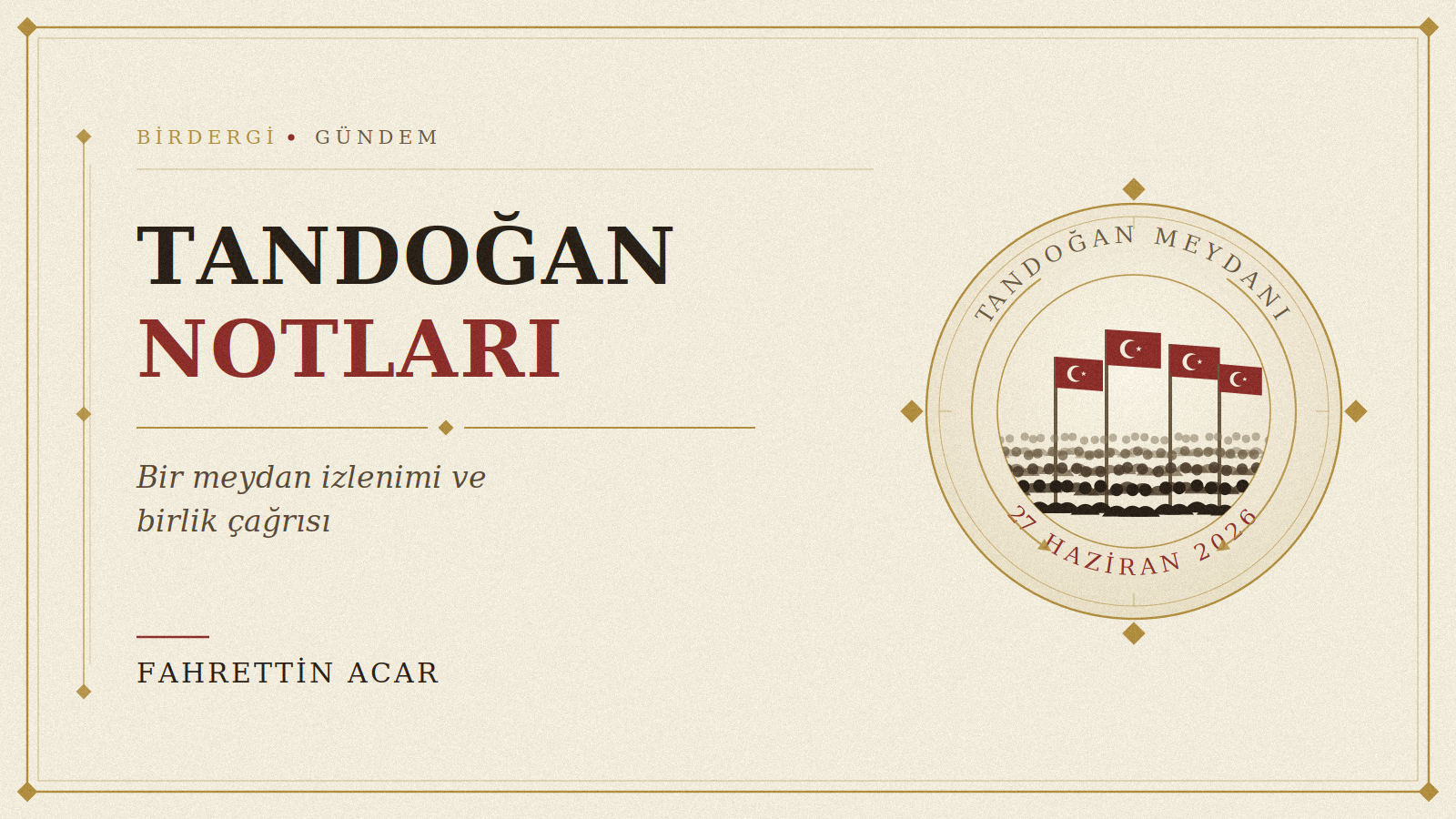 Tandoğan Notları