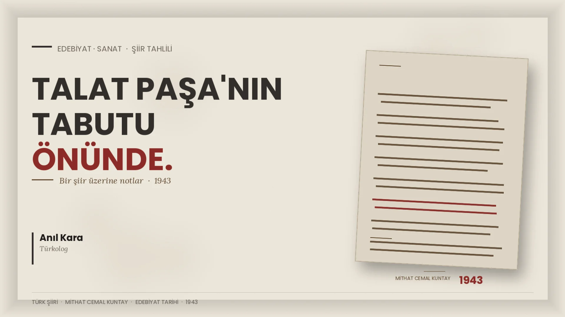 Talat Paşa'nın Tabutu Önünde