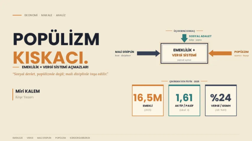 Türkiye'de Sosyal Adalet Mali Disiplin ve Popülizm Kıskacında Emeklilik ve Vergi Sisteminin Yapısal Açmazları