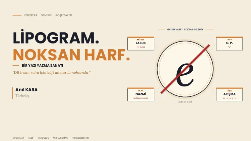 Bir Yazı Yazma Sanatı - Lipogram