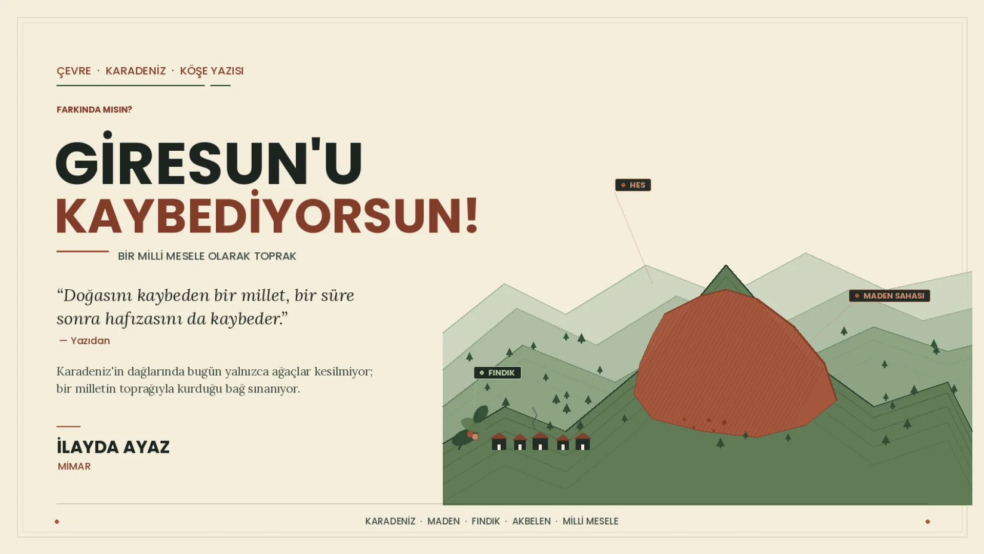 Giresun'u Kaybediyorsun! Farkında Mısın?