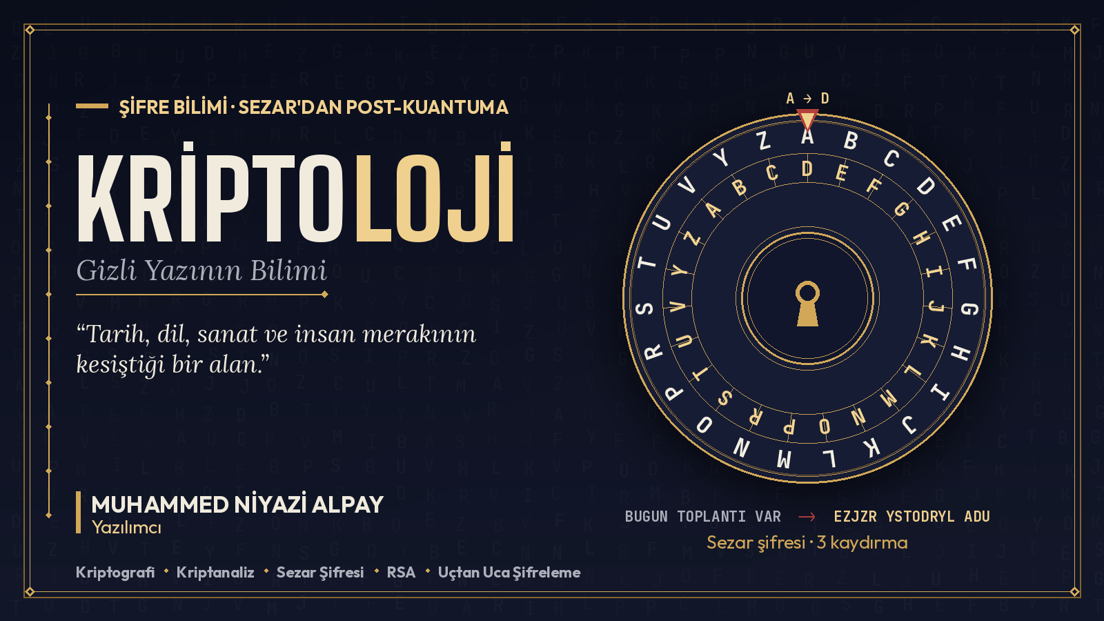Kriptoloji: Gizli Yazıdan Güvenli İletişime